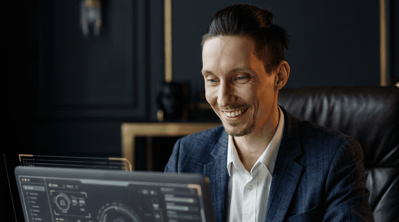 Иван лыбится